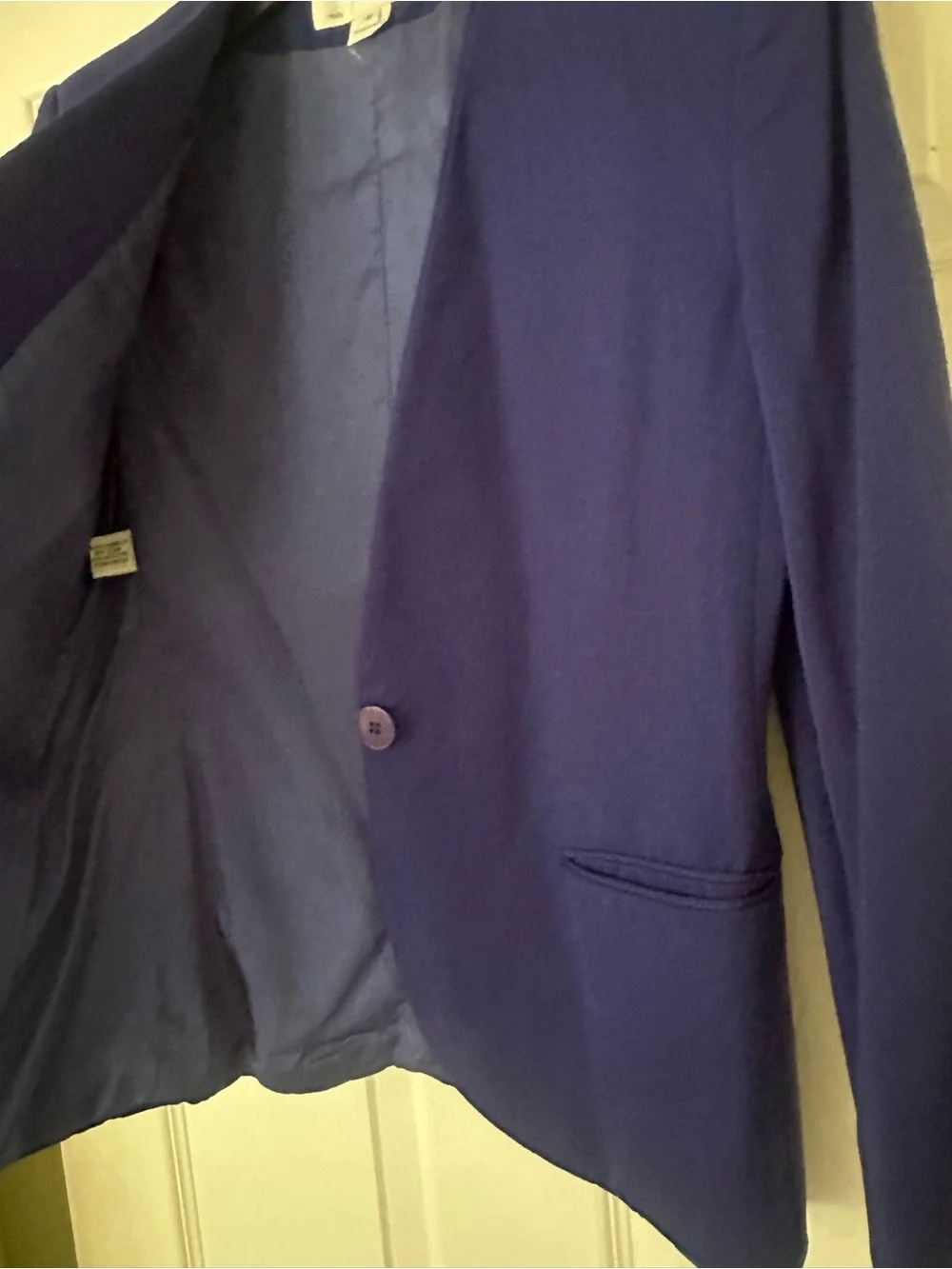 Vintage Christian Dior Paris New York Classic Women's Royal Blue Blazer Petite 6